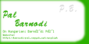 pal barnodi business card